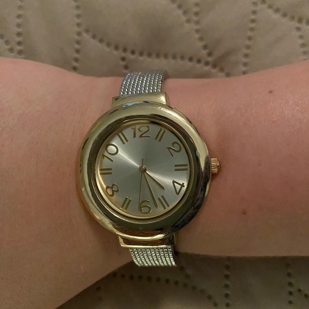 Elegant Watch with Gold Accents